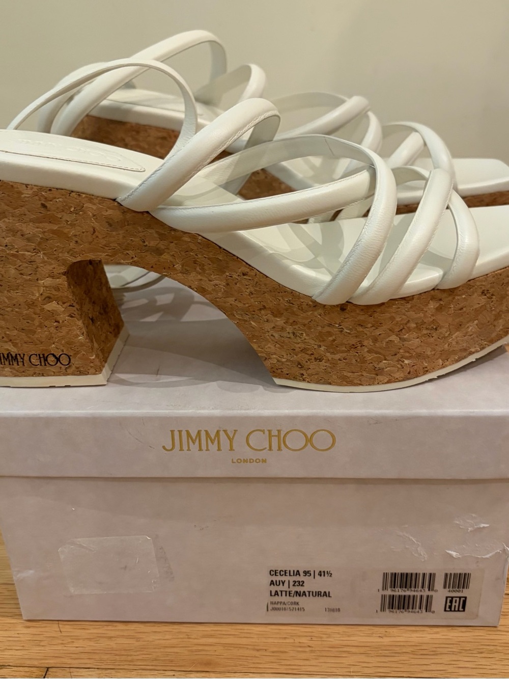 Jimmy Choo
Cecelia 95 Leather Platform Sandal - Size 41.5